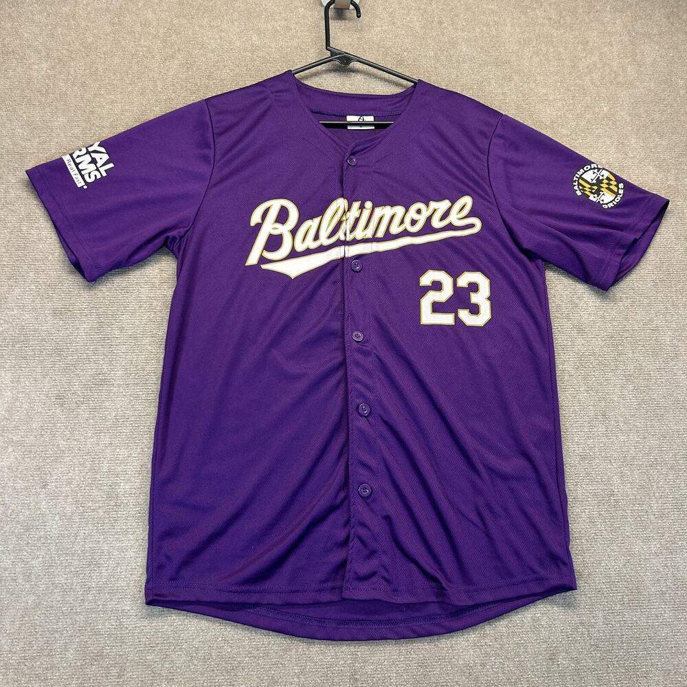 Baltimore Orioles SGA Jersey Adult Medium Ravens Purple #23 Button Front